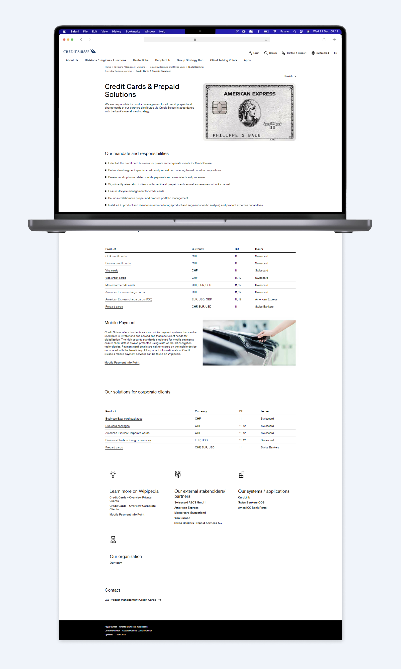 full screenshot of a redesigned website