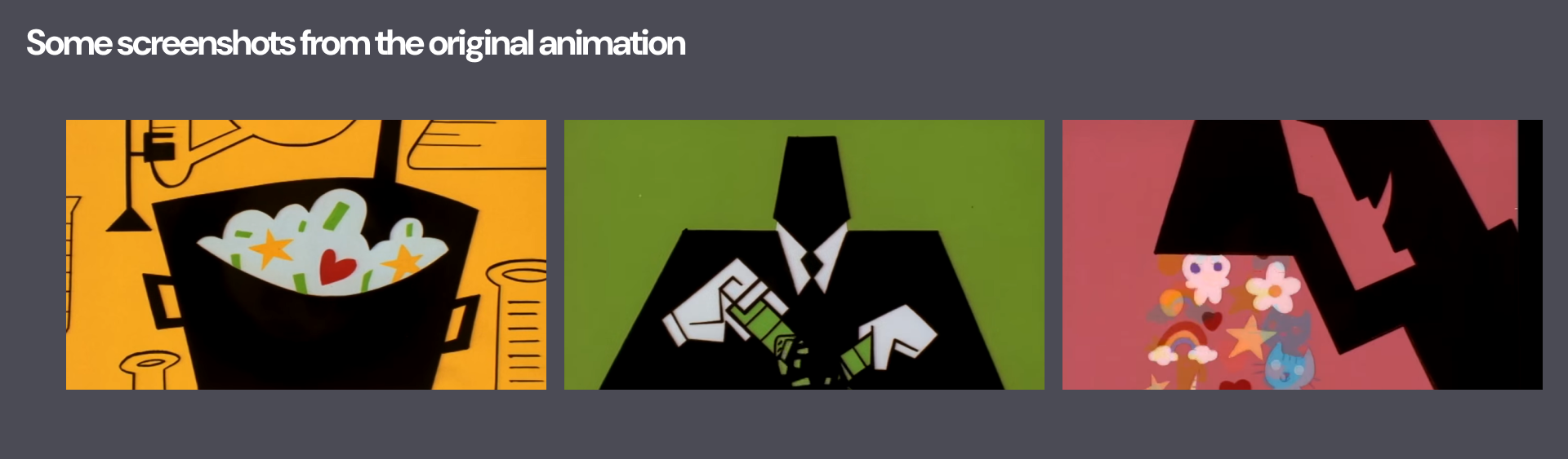 original animation screenshots